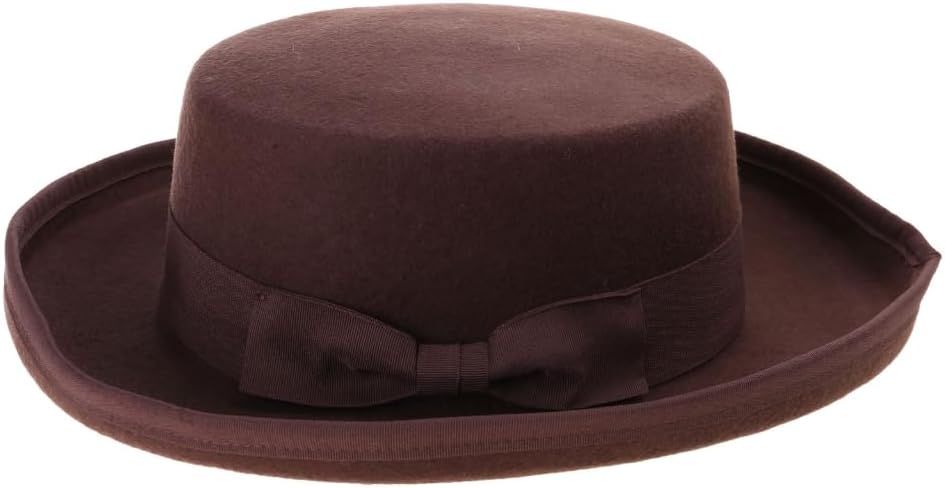 Old-Fashioned Wool Fedoras Top Hat for Travel Short Brimmed Hat Western Top Hat for Boy Man Adults Top Hat
