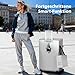 ALPHA CAMP Koffer Größe M Reisekoffer Leicht Hartschalenkoffer Polycarbonat 37L Luggage Suitcase mit Rollen TSA Schloss & Aluminium Rahmen Handgepäck 37 * 22 * 55.5cm Silber