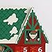 PIONEER-EFFORT Christmas Wooden Advent Calendar House 2024 with Drawers and Led, Countdown to Christmas Decoration to Fill Small Gifts, red