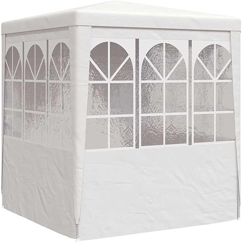 Vista 89 de vidaXL Tienda de campaña profesional para fiestas de 13.1 x 13.1 pies, toldo resistente a la intemperie con paredes laterales, polietileno Azul