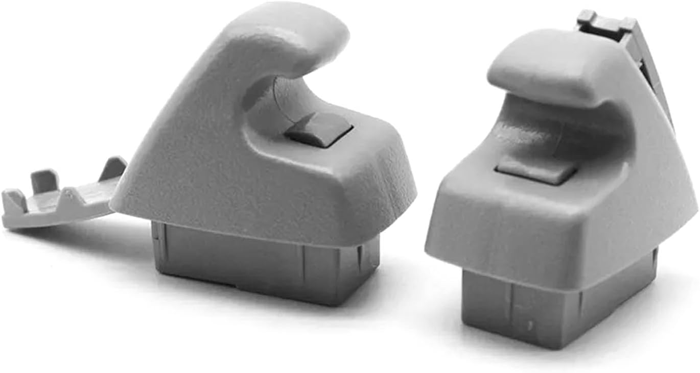 2PCS Sun Visor Clips for Cars, Sun Visor Retainer Holder Clip Replacement 95994975 95994976, Sunvisor Support Bracket Hook Hanger Clips for Chevy Silverado Cruze Tahoe Car Accessories(Gray)