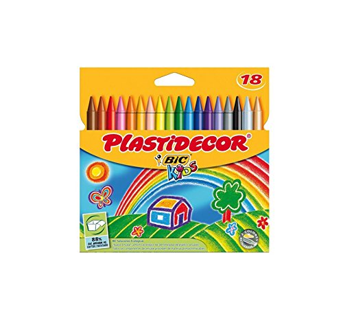 Plastidecor - Estuche con 18 Ceras de Colores