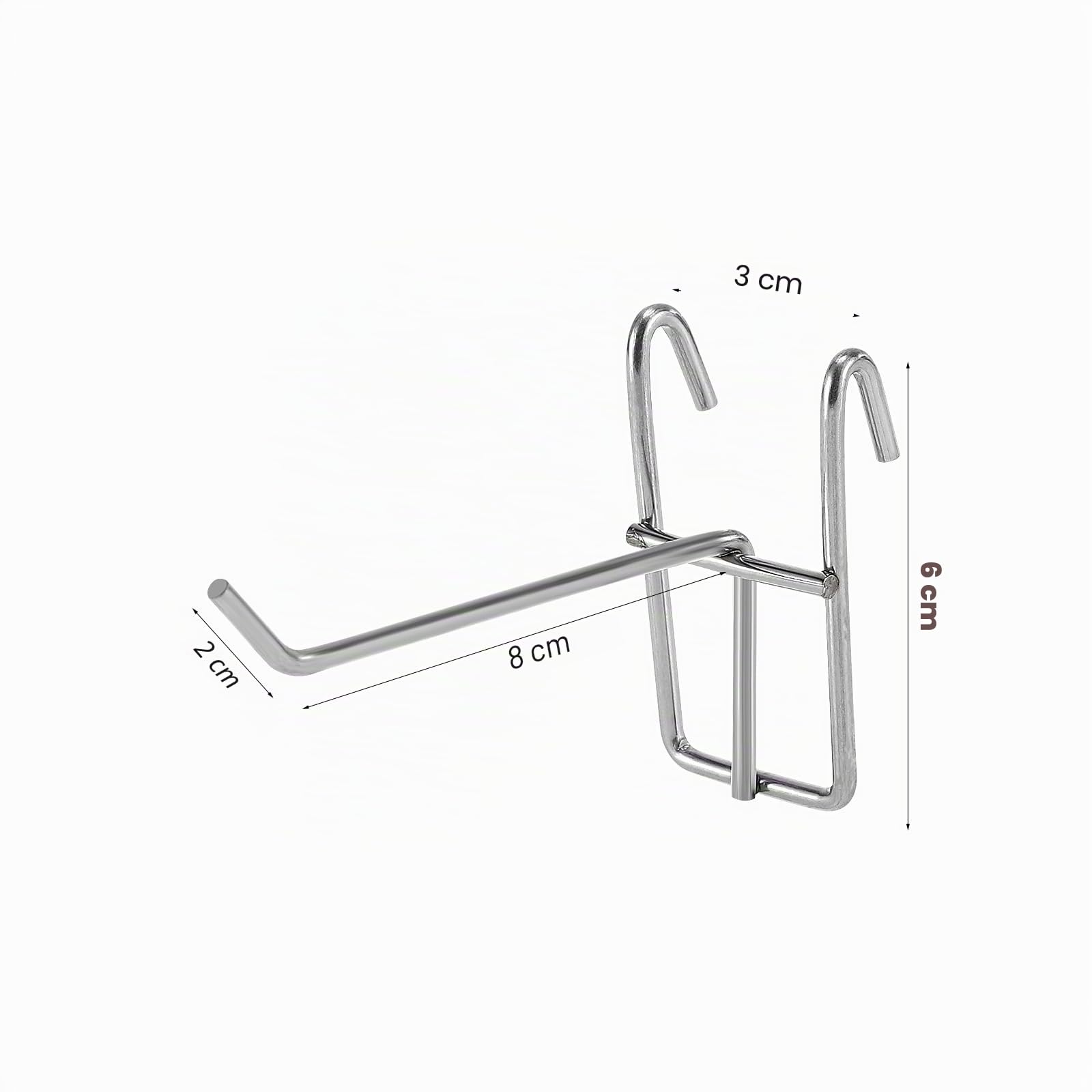 DOITOOL 30 Pièces Crochets pour Panneaux Perforés, Crochets Muraux pour Organiser Outils Établi Rayonnages de Magasins pour les Garages (10cm in length)
