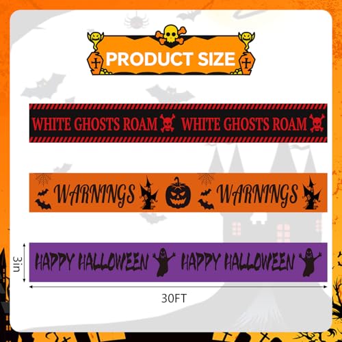 Ruban d'avertissement Halloween intérieur pour porte et fête