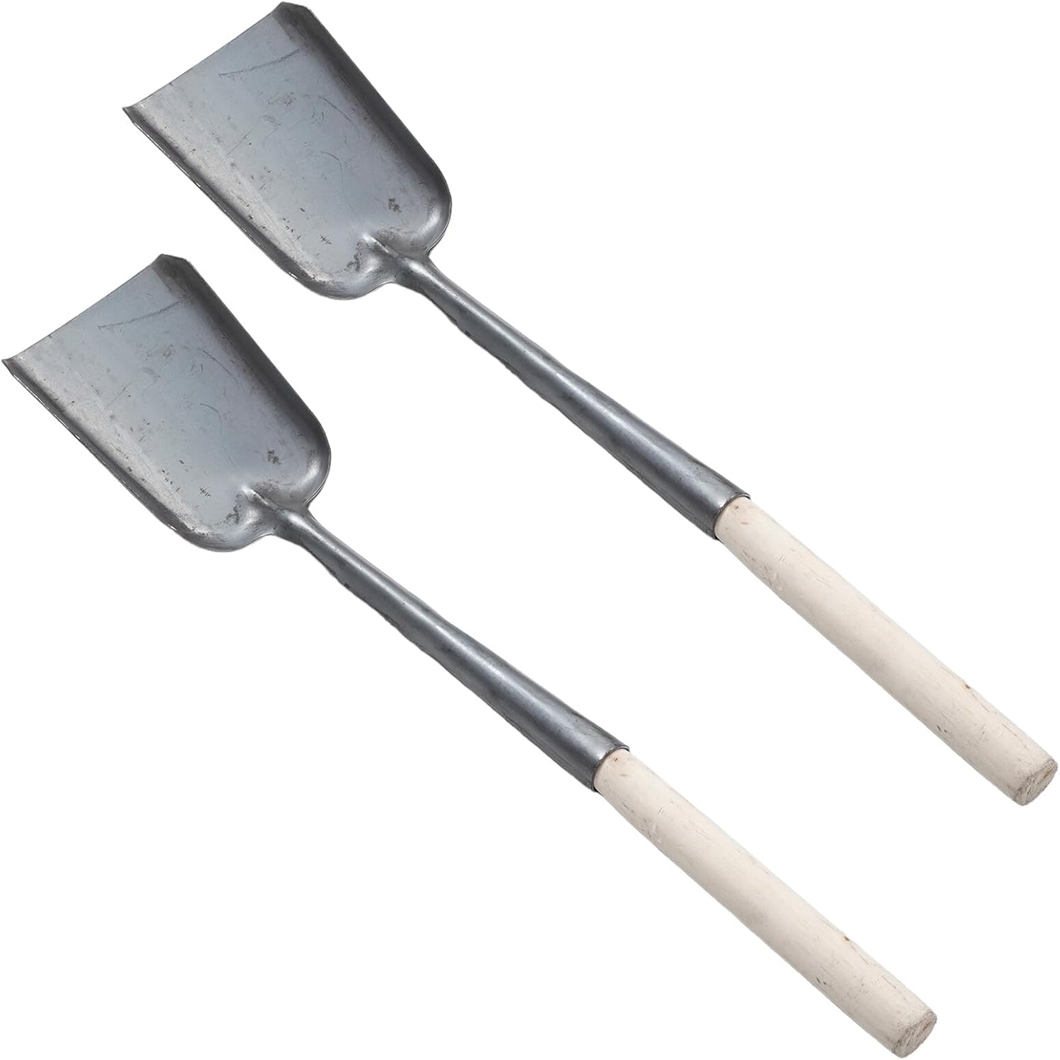 2pcs Long-Handled Fireplace Shovel and Ash Scoop for Stove and Fire Pit Cleaning Wide Head for Efficient Ash Removal Ergonomic Wooden Handle for Comfortable Grip Black Cast Iron