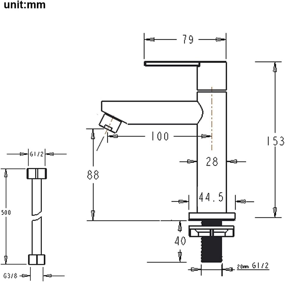ONECE Robinet De Lavabo Eau Froide Uniquement, Mitigeur Salle De Bains En Laiton Durable, Robinet Lave-Mains Aérateur Démontable, Robinetterie Pour Toilettes Invités, Cartouche Céramique, Noir 15 ONECE Robinet De Lavabo Eau Froide Uniquement, Mitigeur Salle De Bains En Laiton Durable, Robinet Lave-Mains Aérateur Démontable, Robinetterie Pour Toilettes Invités, Cartouche Céramique, Noir -Grohe || Hansgrohe Soldes Magasin
