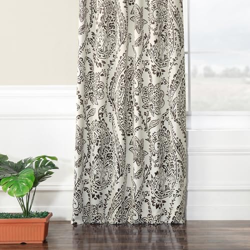 Image of HPD Half Price Drapes Printed Room Darkening Curtains for Bedroom, Living Room 50 X 120 (1 Panel), BOCH-KC16072D-120, Tea Time Ochre