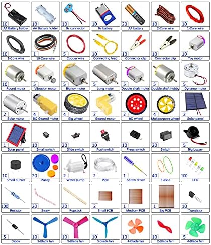 Kit4Curious® DIY Experiment Projects Making Grand Kit - Motor Hack Components - Science Electronics Super Mega Kit