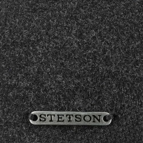 Stetson Texas Wool Gatsby Cap Schirmmütze meliert einfarbig Herren Herbst Winter anthrazit XXL (62-63 cm) – Bild 6