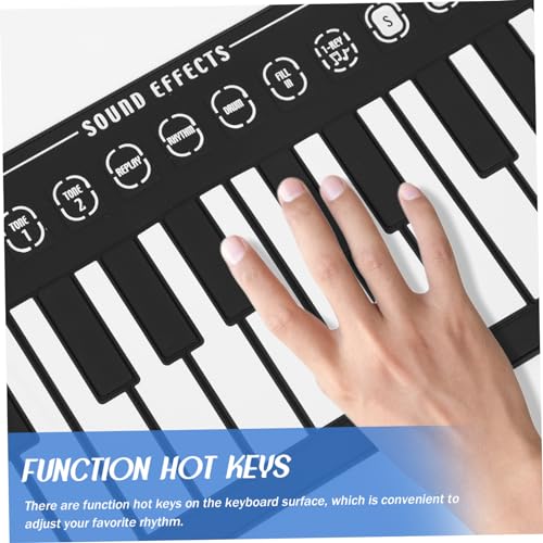 COSMEVIVI 1 Jeu Piano à 49 Touches Piano Éducatif Enroulable Pianos Roulés à La Main Piano à Clavier Abs Piano Pliable 49 Touches Pianos à Clavier Piano à Musique Enroulable Black Abdos - Les Beatles, Paul McCartney, John Lennon, RIngo Starr, George Harrison COSMEVIVI 1 Jeu Piano à 49 Touches Piano Éducatif Enroulable Pianos Roulés à La Main Piano à Clavier Abs Piano Pliable 49 Touches Pianos à Clavier Piano à Musique Enroulable Black Abdos – Image 7