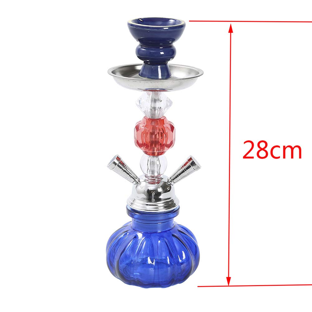 Großes Doppelrohr Shisha Set, große arabische Doppel Shisha Glas Shisha Set, geeignet für Familien, ausländische Hotels, Bars, Clubs, Hotels,Schwarz
