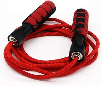 Jump Rope, Professional Weighted Cotton Jump Rope Workout, Adjustable Tangle-Free with Ball Bearings Exerciser Jump Ropes for Cardio, Endurance Training, Fitness Workouts, Jumping Exercise