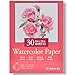 30 Sheets 9 X 12 Watercolor Paper (140lb/300gsm) Fold Over Design Cold Press Watercolor Pad