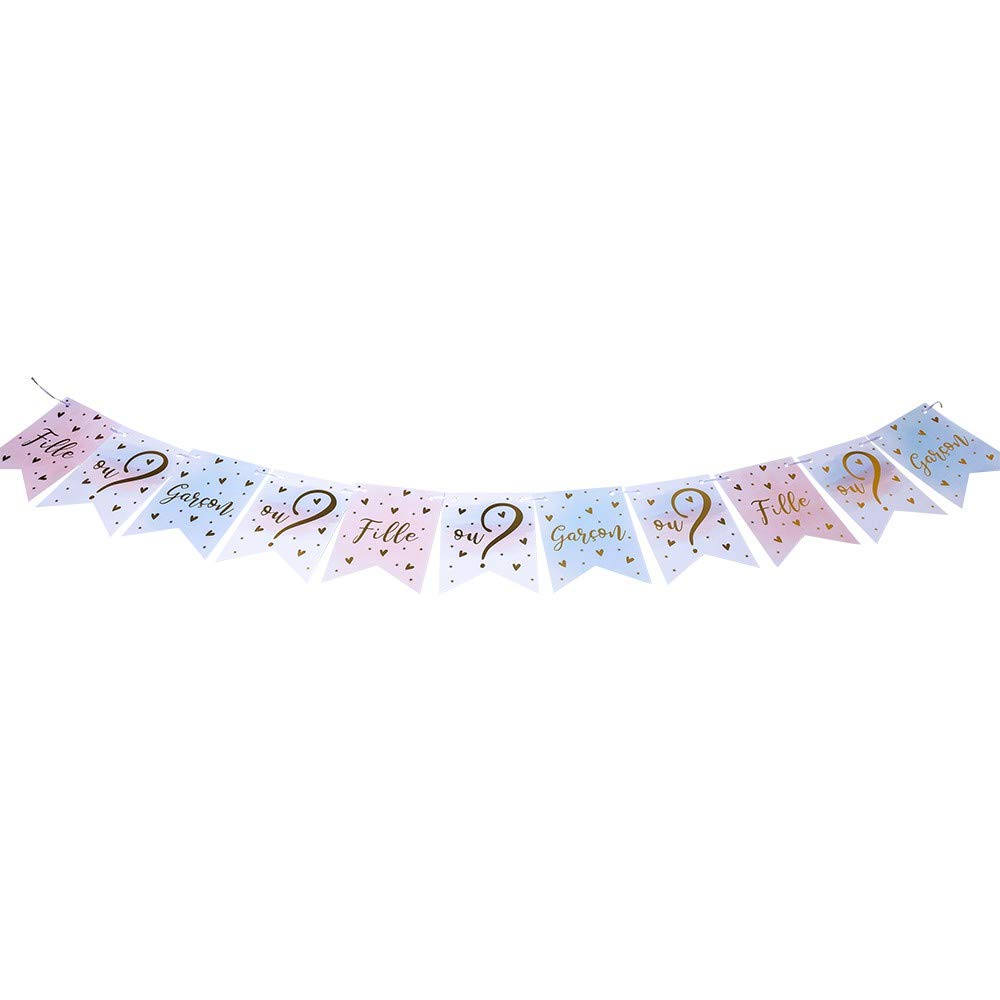 Artifetes Gender Reveal Party Garland 11 FANIONS 13 x 18 cm