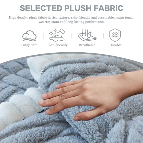 DREAMINGO Fuzzy Couch Covers for Dogs Non Slip Armrest Covers for Sofa Washable Couch Arms Cover Stripe Jacquard 1 Seater Sofa Cushion Protector 27.6x27.6 Inch, Light Grey — view 3
