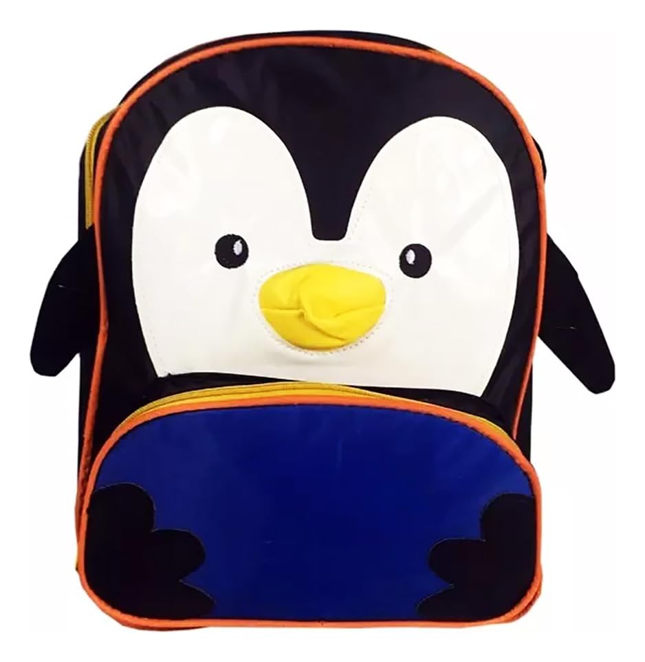 Mochila Infantil Pinguim Pequena Costas Escolar Aulas Preto