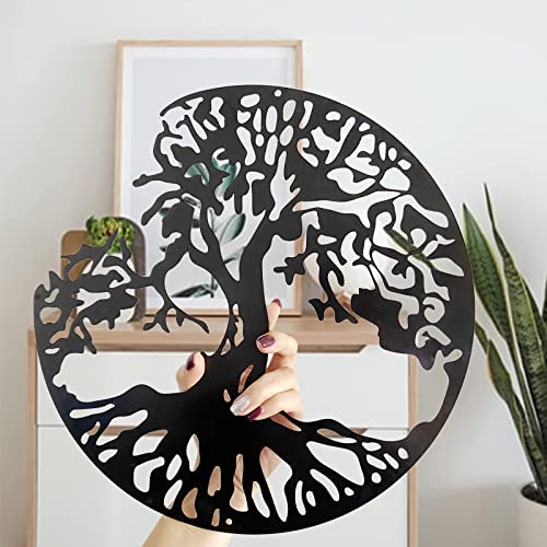 Winusd Tree Of Life Metal Wall Art, 4Pcs Tree Of Life And Birds Of Peace Wall Plaque Decorative Garden Art Hanging Sculpture (12In Tree And 3Pcs Birds) #TOP3