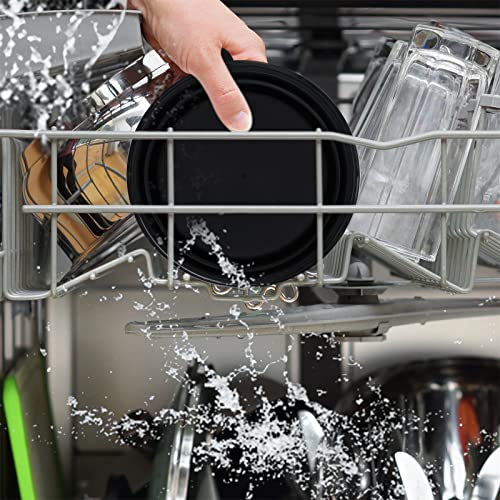 Image of Collapsible Dog Bowl, 2 Pack Collapsible Dog Water Bowls for Cats Dogs, Portable Pet Feeding Watering Dish for Walking Parking Traveling with 2 Carabiners (Large, Black+Black)