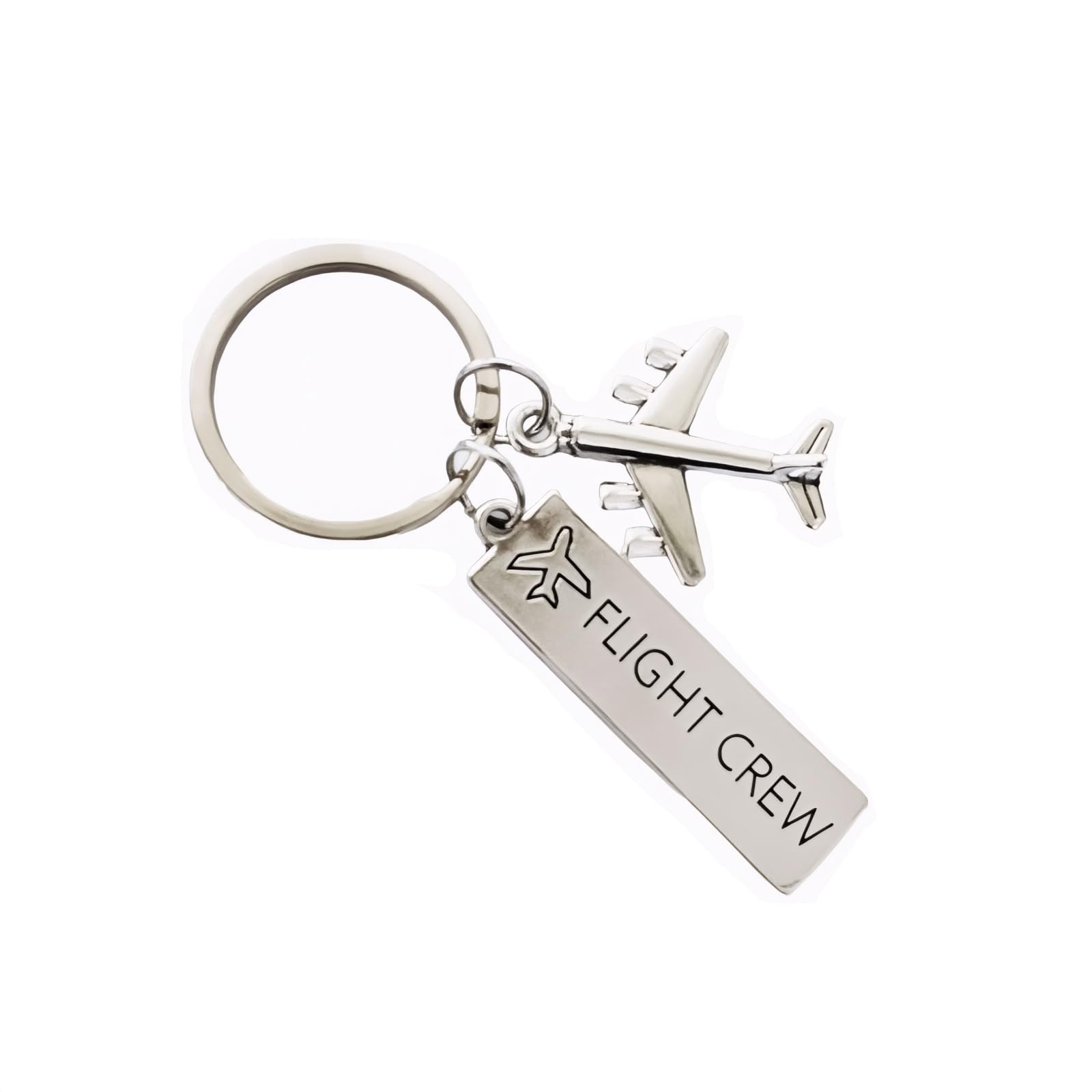 Snapklik.com : Enttgo Airplane Keychain Pilot Stainless Steel Key Ring ...