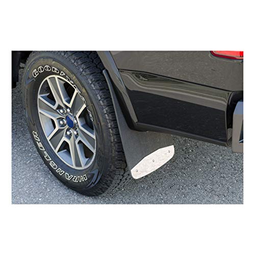 Luverne 251220 Universal Front Or Rear 12-Inch X 20-Inch Textured Rubber Mud Guards With Stainless Steel Plates , Black #TOP6