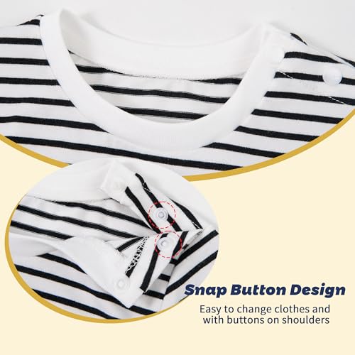 Volunboy Baby Boys Summer Clothes Stripe T-shirt Shortall Set Toddler Short Overalls Cotton Unisex Jumpsuits4