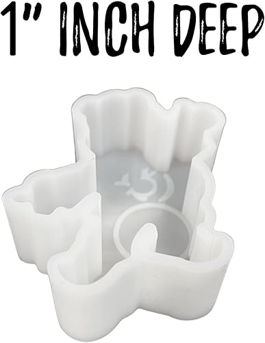 Miniatura 4 de Bear Care Teddy - Molde de de silicona para niños de los años 90 35 x 35 x 1 pulgada para perlas de aroma perfumadas suministros de resina vela de
