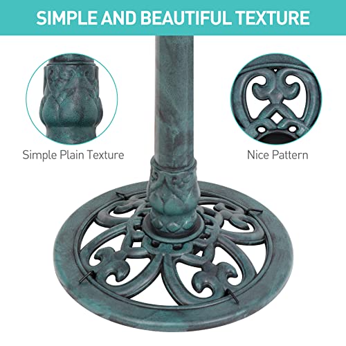Zenstyle 28" H Resin Sitting Pair Bird Bath Pedestal Outdoor Garden Décor (Green) #TOP6