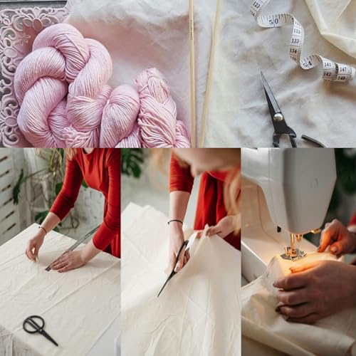 Premium Natural Cotton Muslin Fabric 63" x 2 Yards - Lightweight, Unbleached Needlework and Crafting Material for Sewing, Embroidery, and Home Décor 5 Premium Natural Cotton Muslin Fabric 63" x 2 Yards - Lightweight, Unbleached Needlework and Crafting Material for Sewing, Embroidery, and Home Décor - Image 4