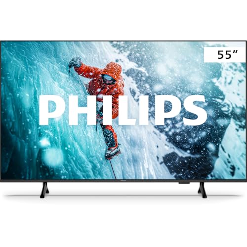 PHILIPS Smart TV, 55' 4K, 55PUG7300, Comando de Voz, Bluetooth, HDR, Dolby Atmos, HDMI, USB, Wi-Fi