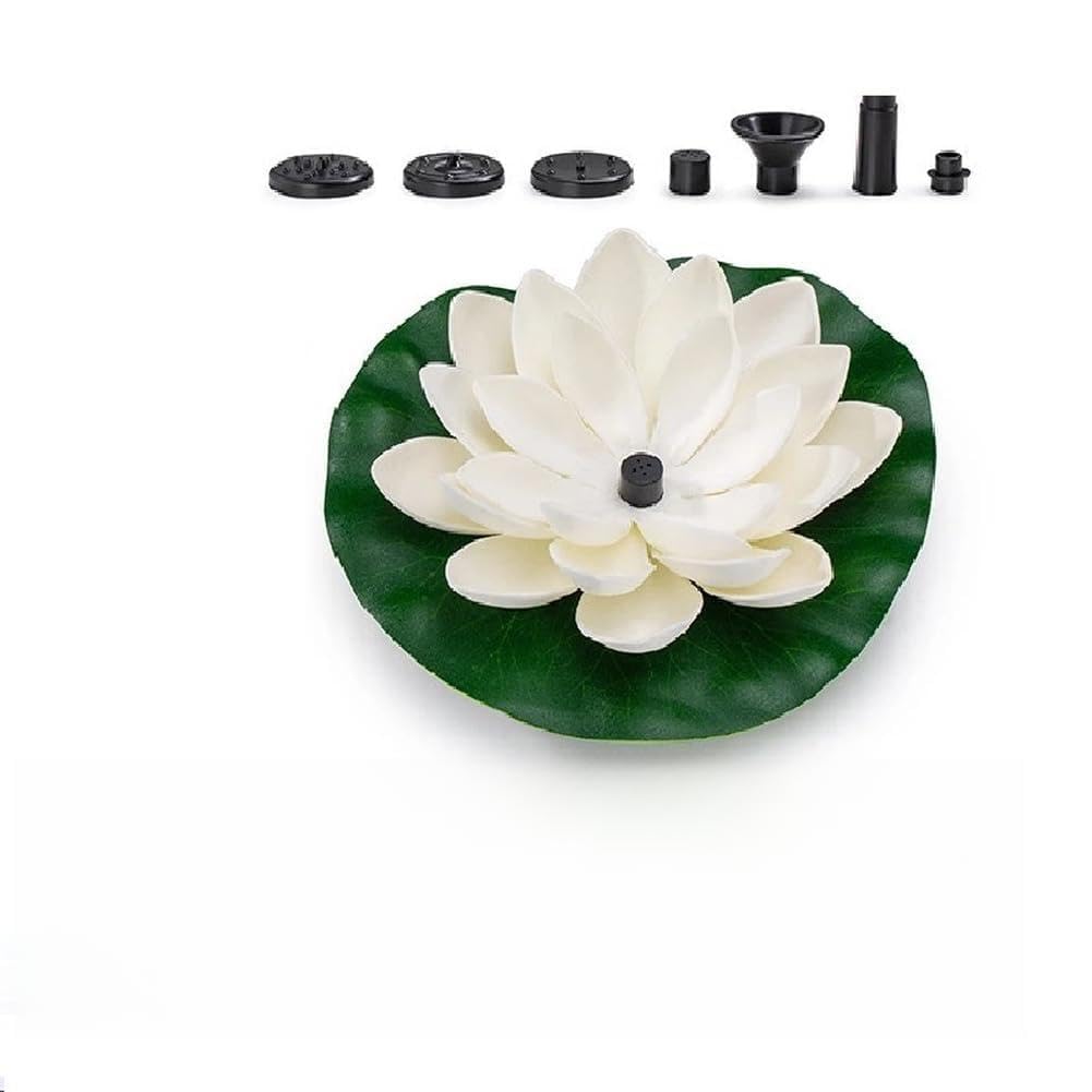 Risveglio Lotus Fountain Pump USB Solar Powered Water Feature with Multiple Nozzles Quiet Operation for Garden Bird Bath Pond Decoration Purple