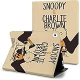 【iPad 9世代/iPad 10世代/iPad Air4/iPad Air5に適応】ミッフィー スヌーピー アイパッドケース カバー ペン収納付き TPU オートスリープ 全面保護 スタンド機能 かわいい 10.2インチ 10.9インチ キャラクター (iPad 9世代・10.2inch, スヌーピー・チャリーブラウン)