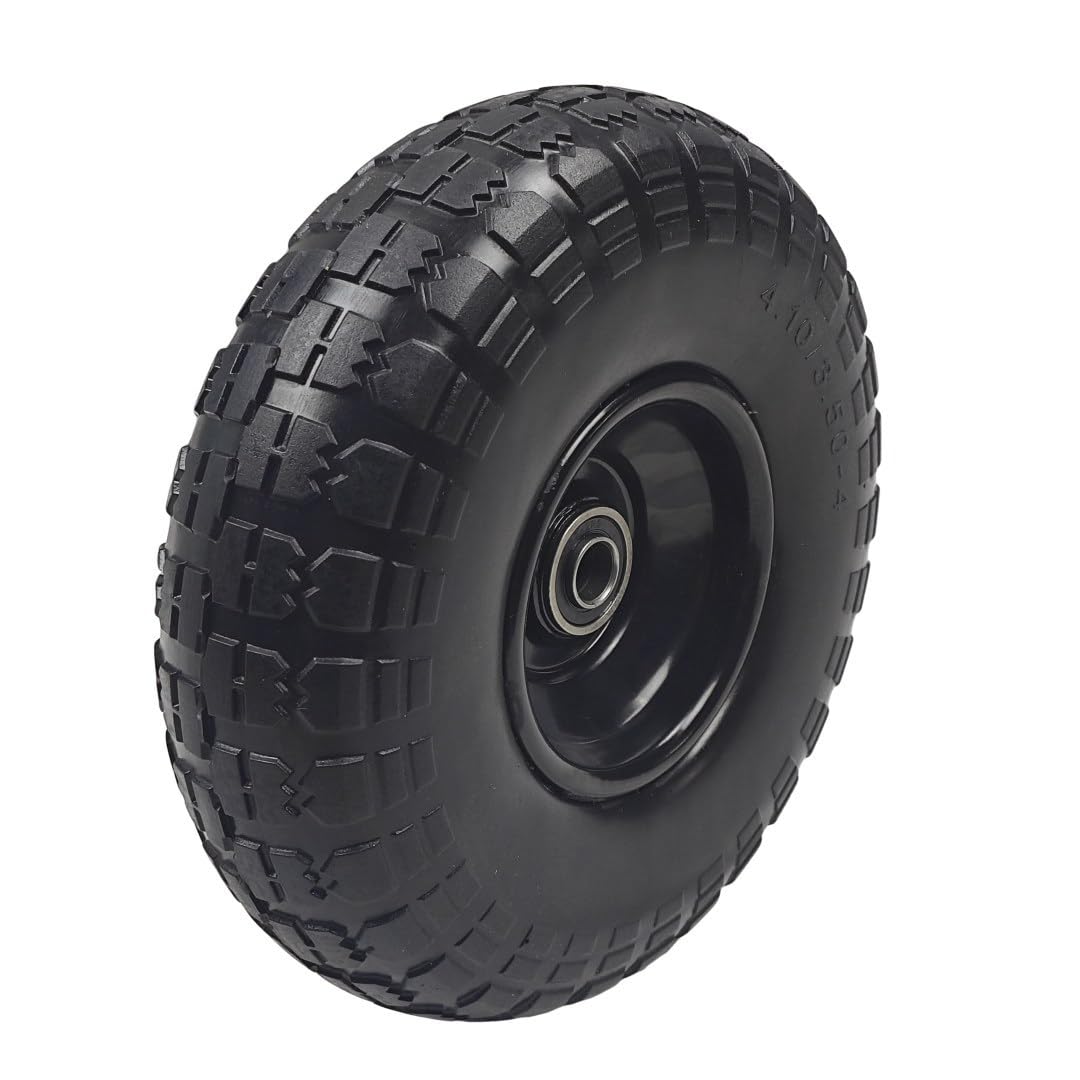 Roue Increvable 4.10/3.50-4 (x2) Alésage pour Axe 16mm - 250 x 90 mm – Capacité de Charge max. 180kg – Pour Diables, Brouettes, Chariots