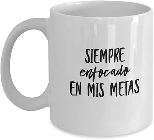 Siempre enfocado en mis bebidas, cafetería AFIRMACIONES Taza, tazas para café divertidas, tazas de café personalizadas, taza de cafetería