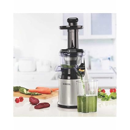 BOROSIL Health Pro Slow Juicer (SILVER CLOUD, FREE SIZE)