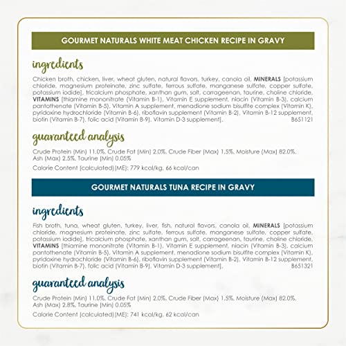 Fancy Feast Wet Cat Food Variety Pack Gourmet Naturals In Gravy Collection - (2 Packs Of 12) 3 Oz. Cans #TOP5