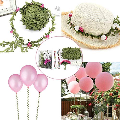 Hecaty 132 Ft Leaf Ribbon, Artificial Eucalyptus Garland Vines Leaves String,Decorative Jungle Botanical Greenery For Baby Shower Home Wedding Party Balloon Wreaths Diy Craft #TOP6