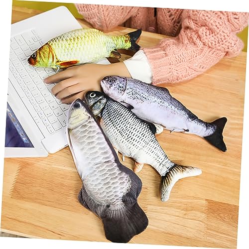 VANZACK 1Pc Brinquedos Catnip Para Gatos Simulação De Pelúcia Peixe Gatinho Brinquedo De Peixe Fofo