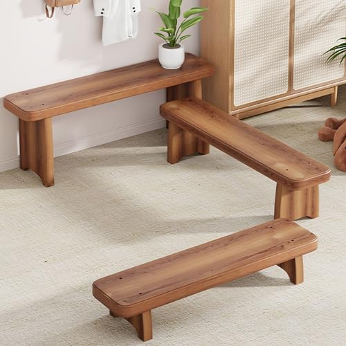 Banc de table à manger en bois rustique pour optimiser l'espace du salon - 4