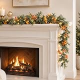 1.8M Guirnalda De Navidad, 35 Led Guirnalda Navideña con Luces Guirnaldas Navideñas, Adornos Navideños Decoración De Navidad para Escaleras, Puerta, Arco, Hogar, Exterior, Decoración(01)