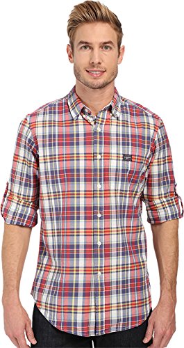 U.S. Polo Assn. Men's Long Sleeve Classic Fir Madras Plaid Sport Shirt