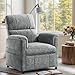 Amada Power Recliner Chair, Electric Chenille Reclining Chair for Adults for Small Spaces with Remote & Side Pockets, Thick Seat Cushion for Living Room & Bedroom, Home Theater, RV
