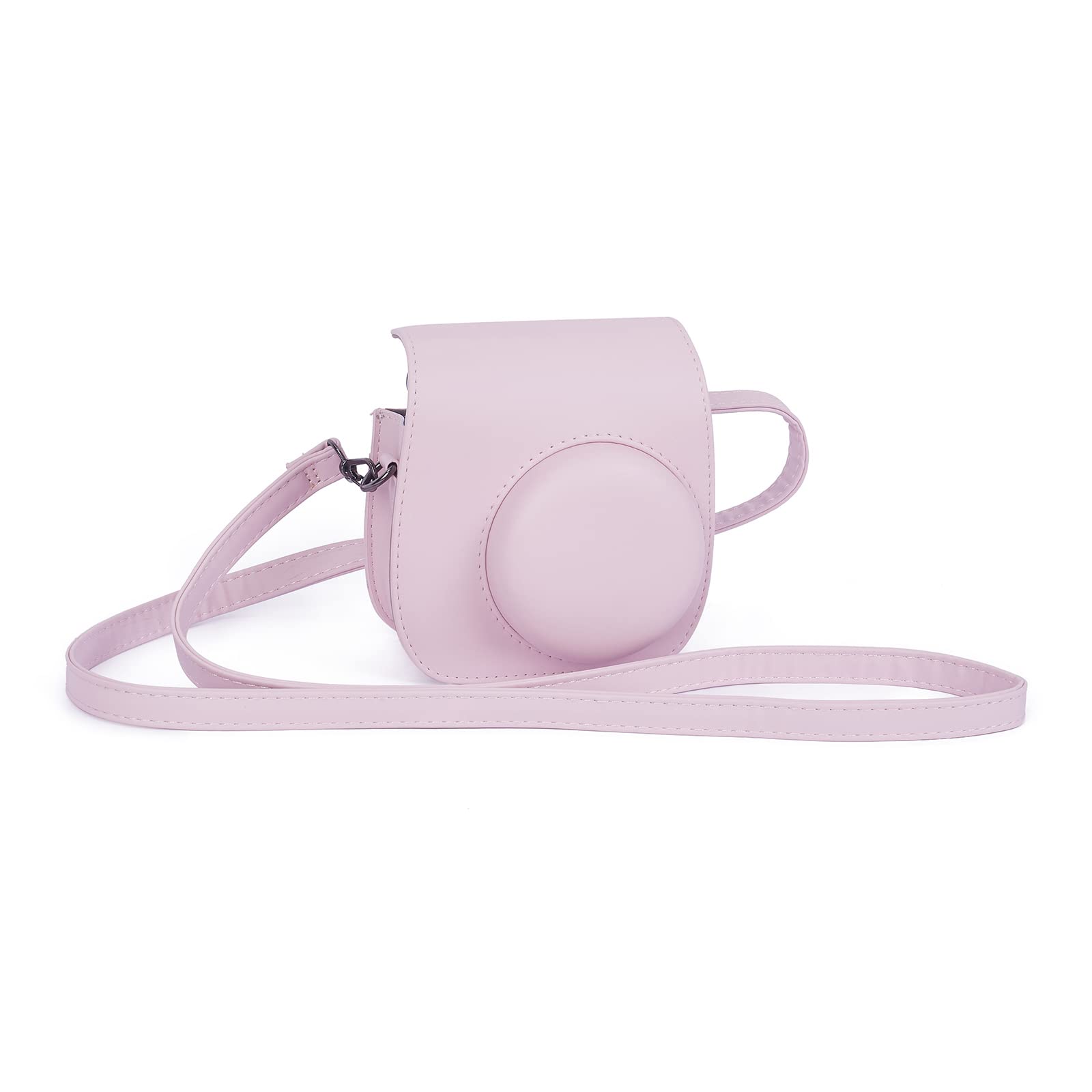 Riosin Instant Mini 12 Protective Camera Case for Fujifilm Instax Mini 12/11,Premium PU Leather Camera Bag Cover with Pocket and Removable&Adjustable