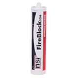 NSI FS-136 Fireblock136 Residential Rated Non-Combustible Fire Block, 10.3 oz Caulk Tube, for Residential Applications, Red