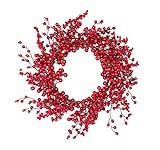 Skrantun 18 Inch Christmas Wreath - Red Berry Wreath - Winter Christmas Gifts - Door Wreath