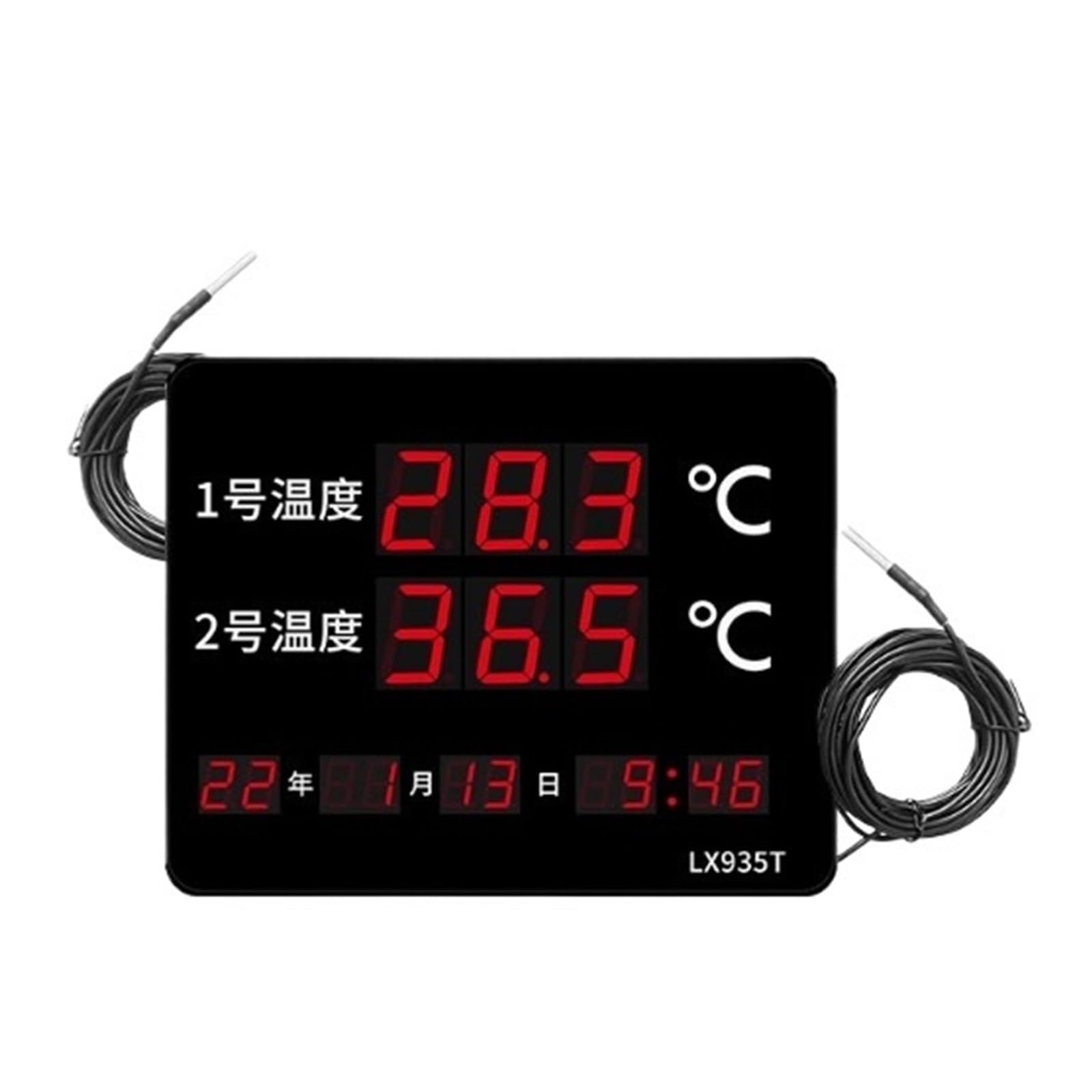 Cyfrowy Termometr Z Podwójnym Wyświetlaczem Temperatury, Odporny Na Wysokie Temperatury, Odpowiedni Do Basenów I Saun Dokładny Pomiar(LX935T-B)