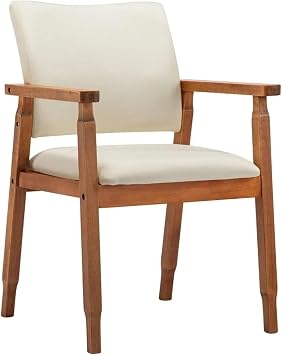 Adjustable Office Computer Chair with Armrest 1pcs Walnut Dining Chair Wood Armrest Beige/Grey Fabric Kitchen Cafe Living Room FurnitureBeige