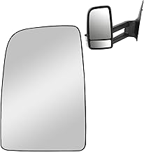 GIONAR Wing Mirror Glass Heated Left Upper for Mercedes Benz Sprinter W906 & for Volkswagen Crafter, OE/OEM A0028111533 28111533 & A0028115233 2E0857587D,Wing Mirror Glass und Back Plate