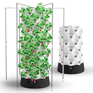 Nutraponics Hydroponic Systems – Aeroponic Tower Garden with LED Grow Lights – Hydroponics Growing System for Indoor…