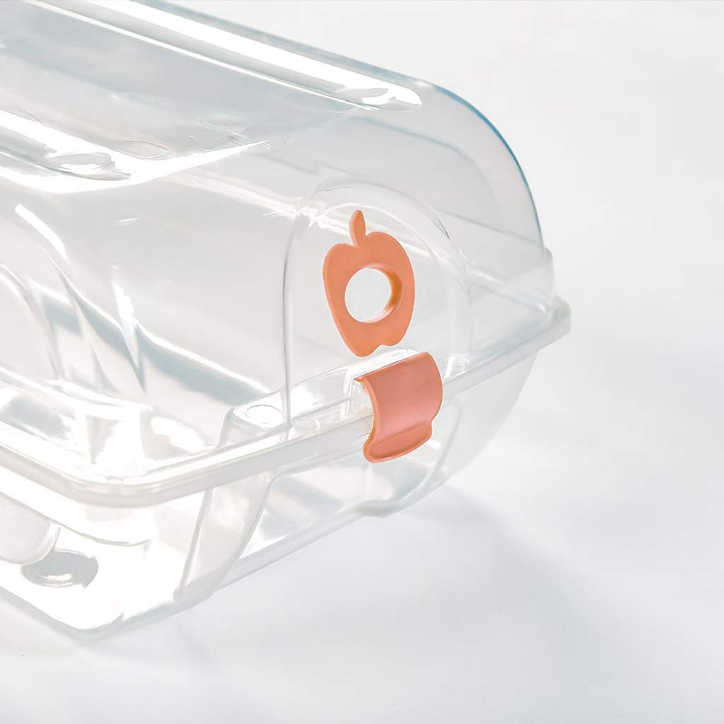 Scatola per scarpe Scatola portaoggetti in plastica trasparente a prova di polvere Clamshell fondo fondo contenitore di finitura (fibbia rosa) 6 pezzi