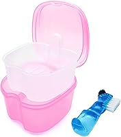 Vista 18 de Keedolla Vasos para Dentaduras Postizas para Remojar Dentaduras, Estuche de Limpieza de Dentaduras Contenedor Retenedor Caja de Baño para Protector